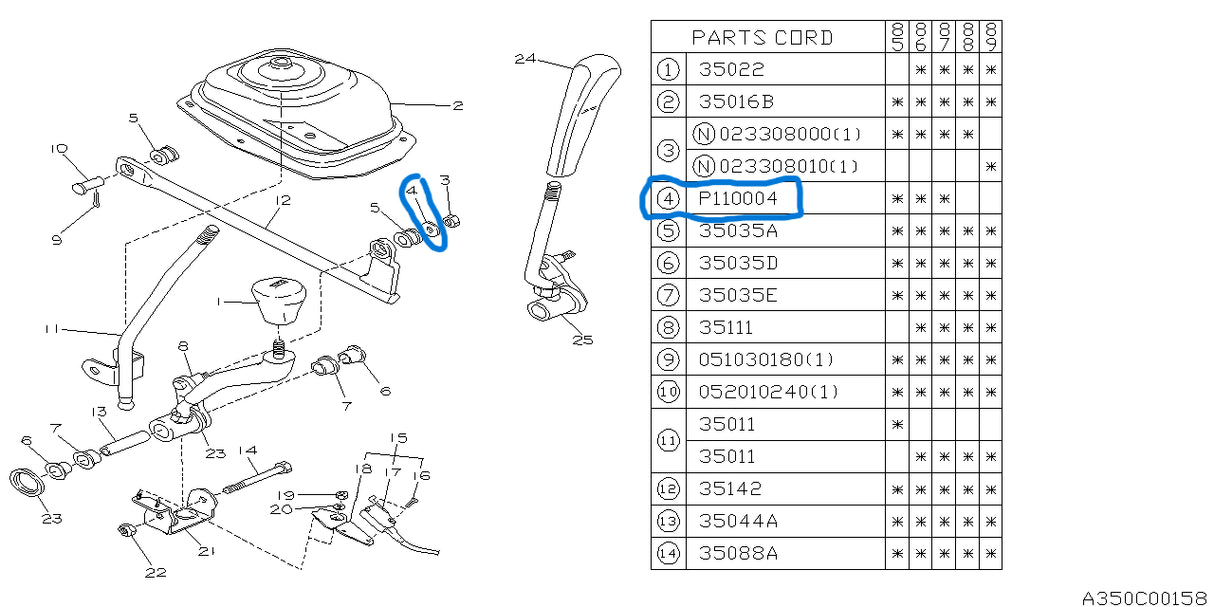 903110004 Subaru Gear Linkage Washer 8.5x22x2.3mm