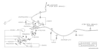26051FG000 Subaru Hand Brake Cable R/H 2008-2014