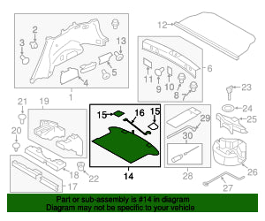 95066FG000JG Subaru Hatchback Boot Mat 2008