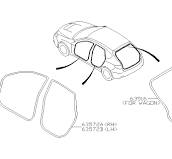 63571FG001 Subaru Inner Door Weather Strip R/H 2008-2014