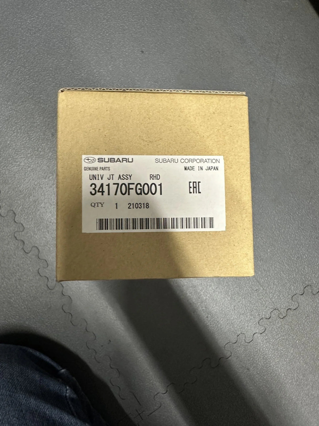 34170FG001 Subaru Steering Rack UJ Joint RHD 2008-2014