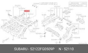 52122FG0509P Subaru Complete Boot Floor Pan 2008-2014