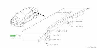 91046FG051 Subaru Hatchback Roof Moulding R/H 2008-2014