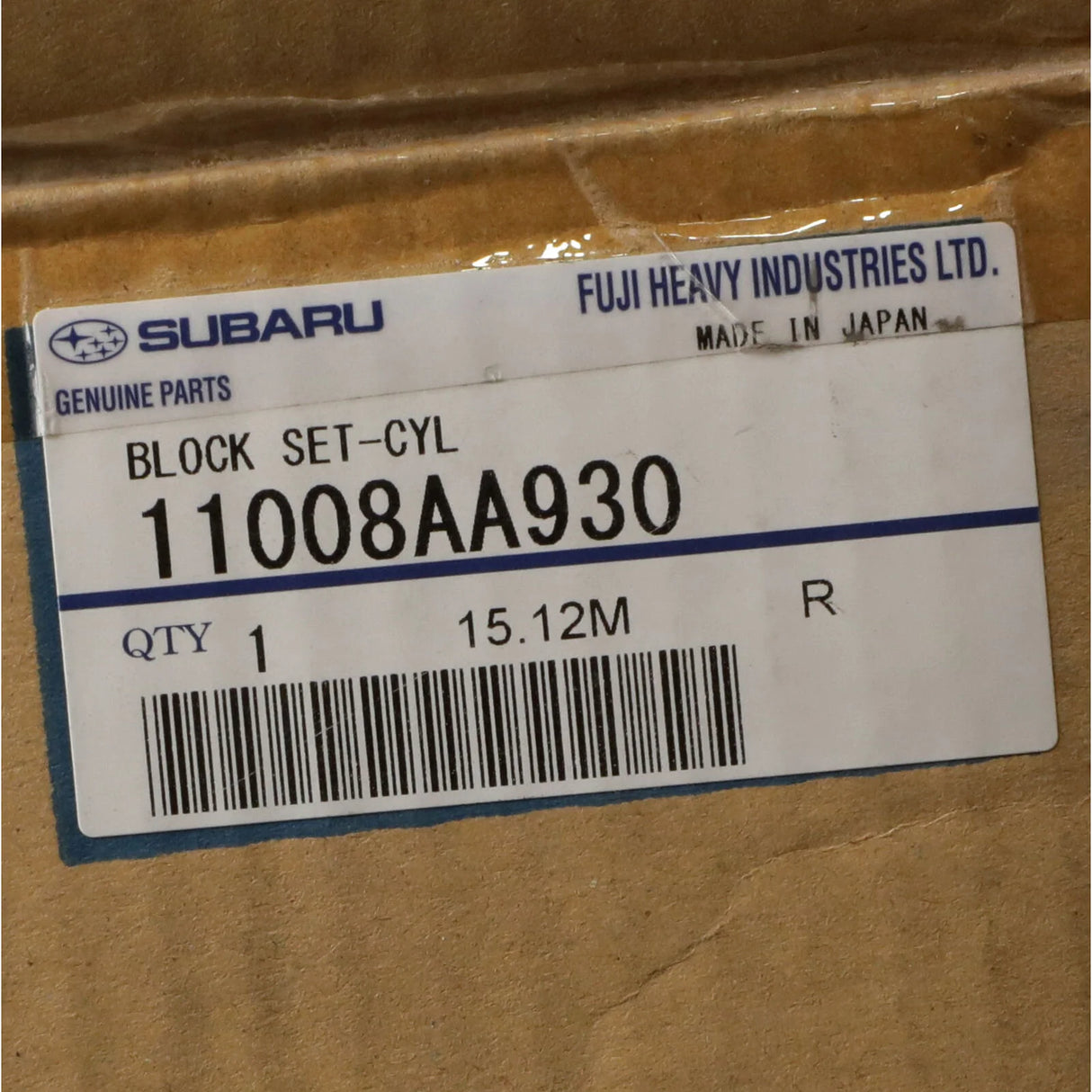 11008AA930 Subaru Engine Cylinder Bare Block 2.5ltr EJ25