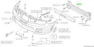57711FE110 Subaru Front Bumper Mounting Beam 2006-2007
