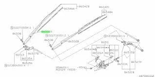 86532FA120 Subaru Front Wiper Arm R/H 1992-2000