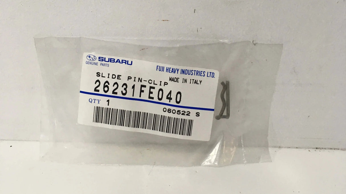 26231FE040 Subaru Front Brembo Guide Caliper Pin Retaining Clip 2001 Onwards