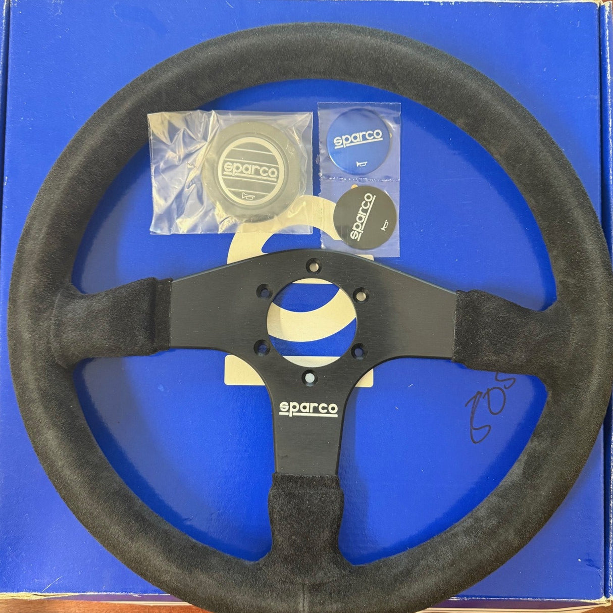 Sparco 375 Suede Steering Wheel 350mm 015R375PSN