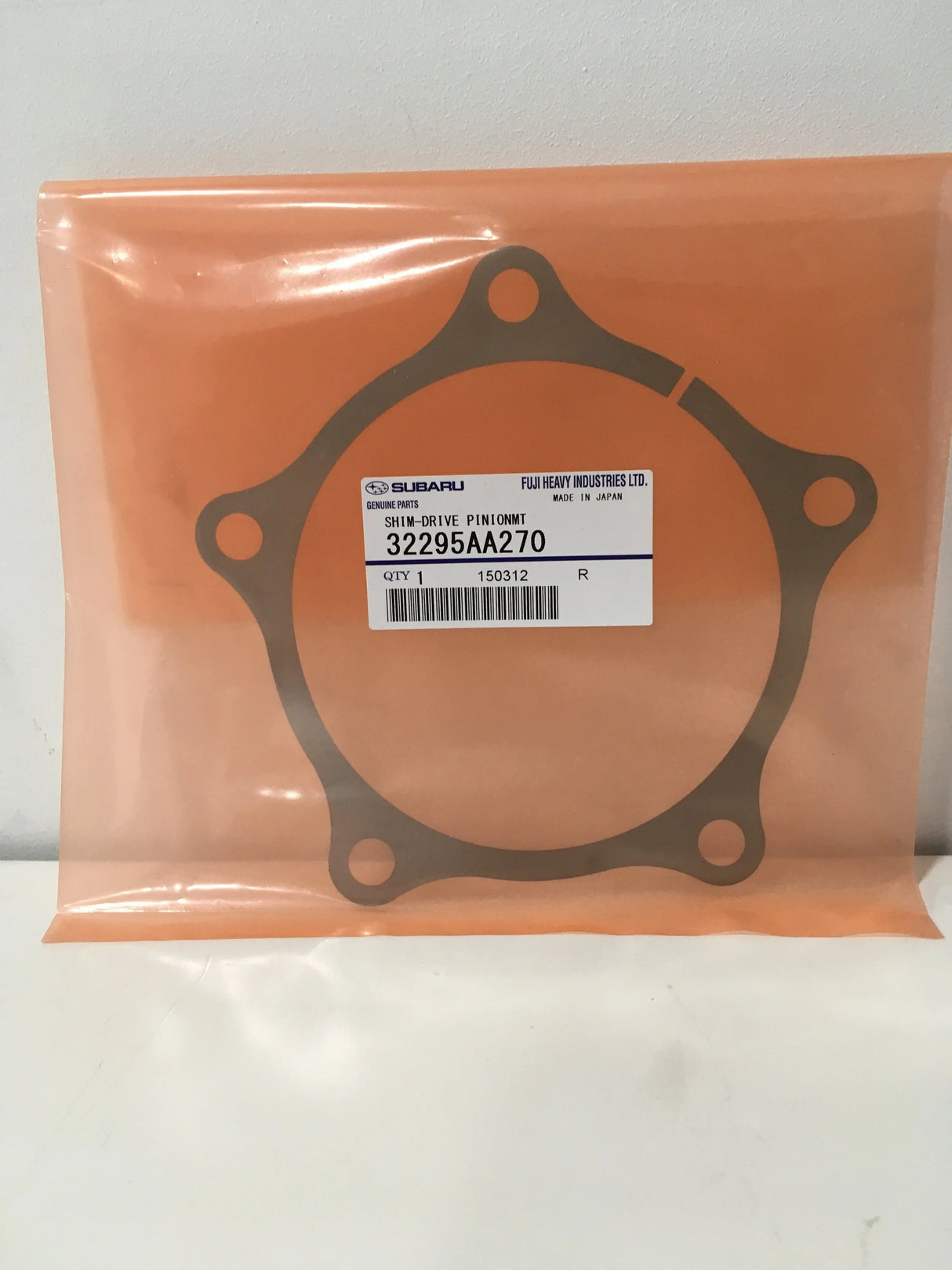 32295AA270 Subaru Shim Front Diff Pinion T=0.15 6 Speed