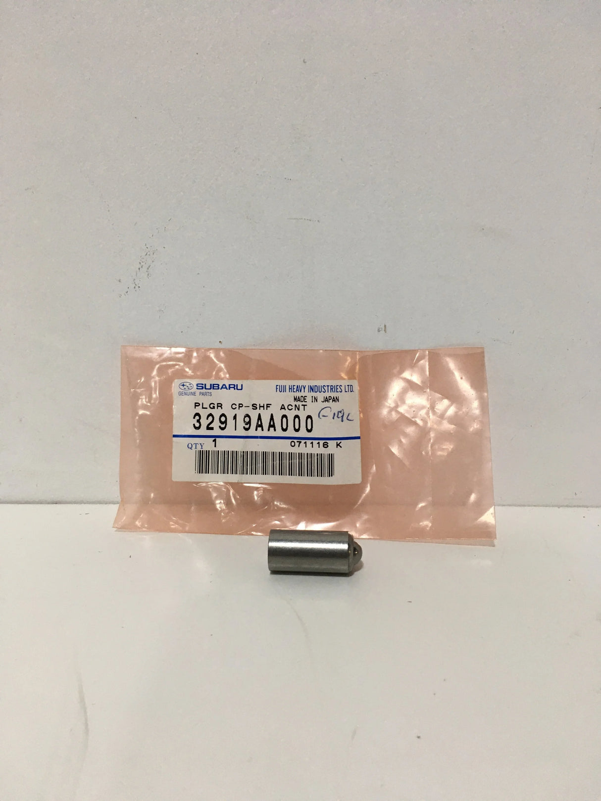 32919AA000 Subaru Plunger Detent Selector Shaft (STI) 2001 Onwards