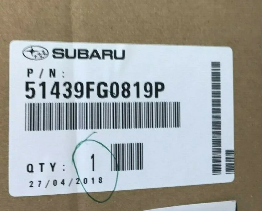 51439FG0819P Subaru Rear Quarter Panel R/H 2008-2014