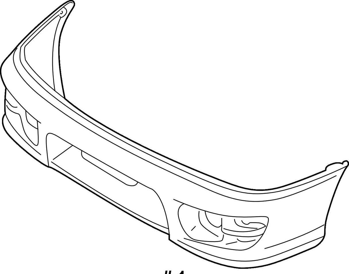 57720FA280 Subaru Classic GC8 Front Bumper 1998-2001 - Unpainted