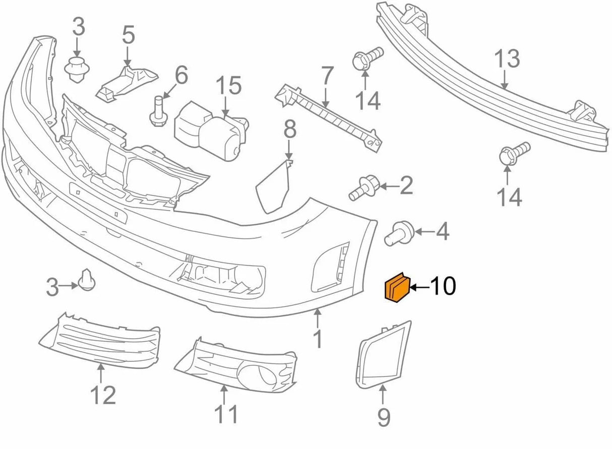57721FG000 Subaru Bumper Corner Clip 2008-2014