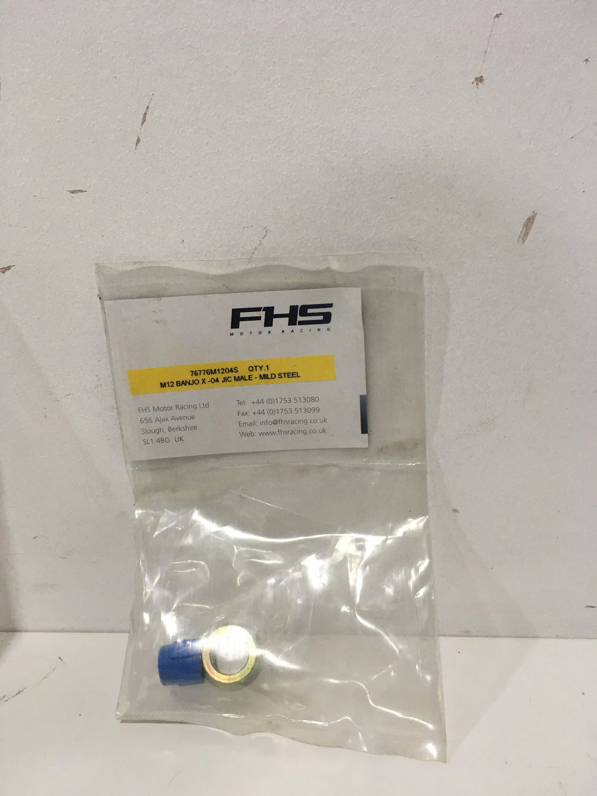 76776M1204S Subaru Single Banjo 12mm Bolt - Jic Male Mild Steel