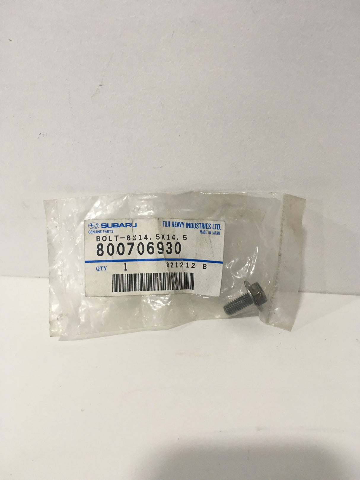800706930 Subaru Timing Belt Cover Bolt M6x14.5x14.5