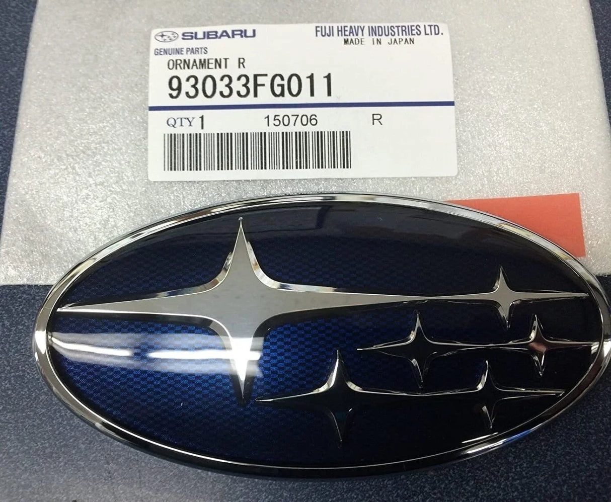 93033FG011 Subaru Blue 6 Star Rear Boot Badge 2008-2014