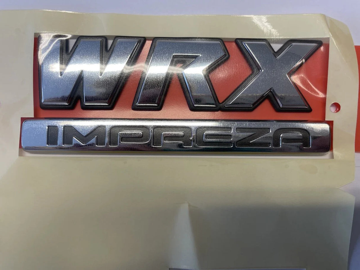 93073FE060 Subaru WRX Impreza Rear Boot Badge (Black Outline)