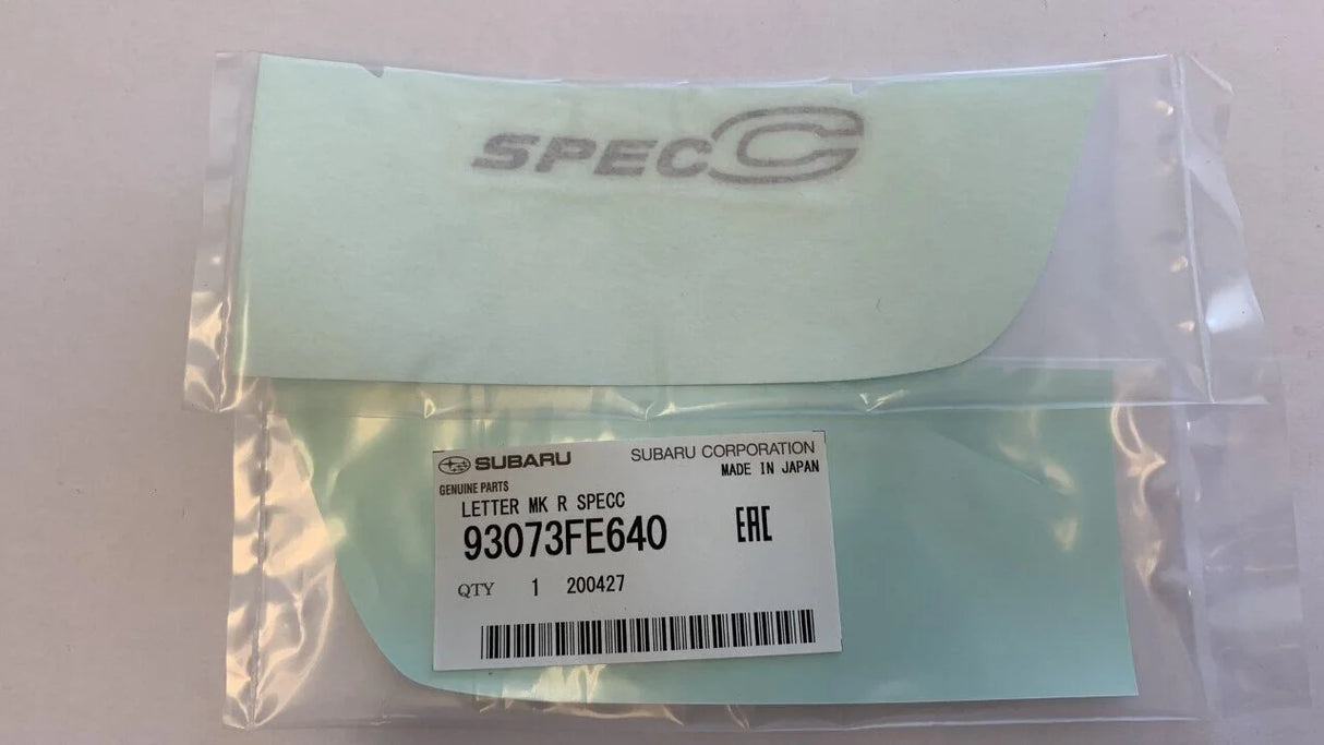 93073FE640 Subaru Spec C Boot Badge 2002-2004