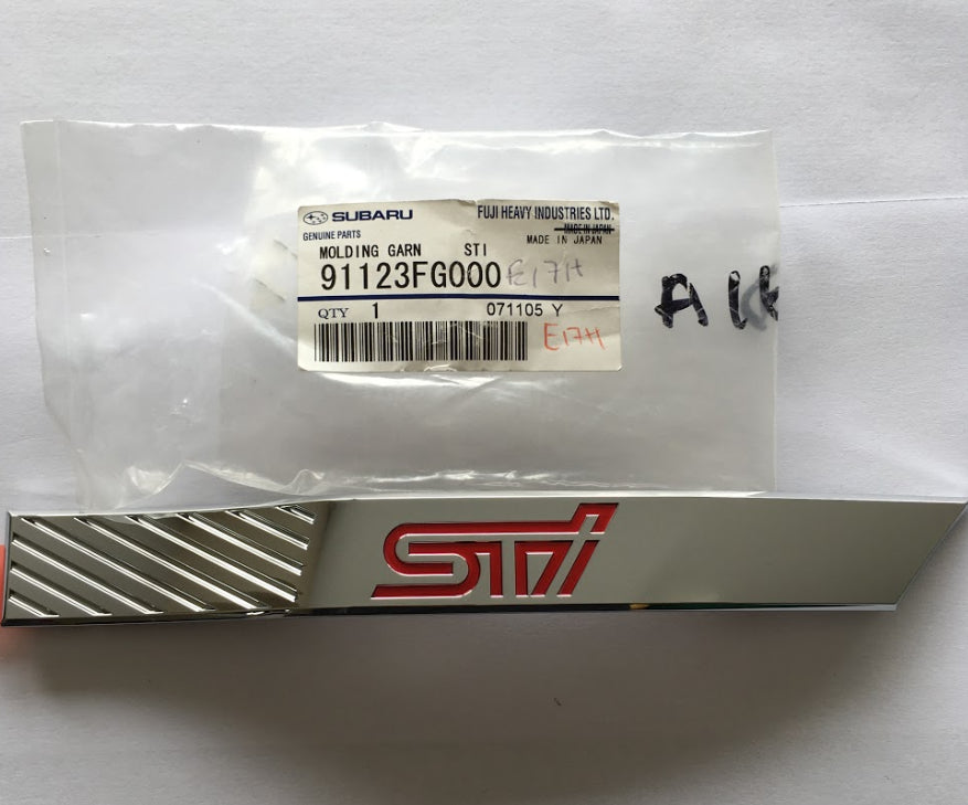 91123FG000 Subaru Moulding Garnish STI R/H Wing