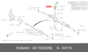 34170SC050 Subaru Forester Steering UJ 2007-2011