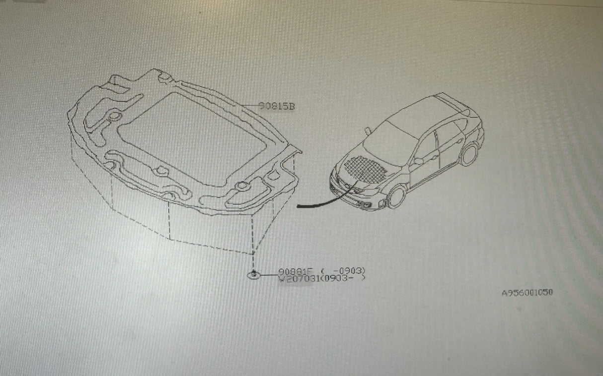 90815FG010 Subaru Under Bonnet Insulation 2008-2014