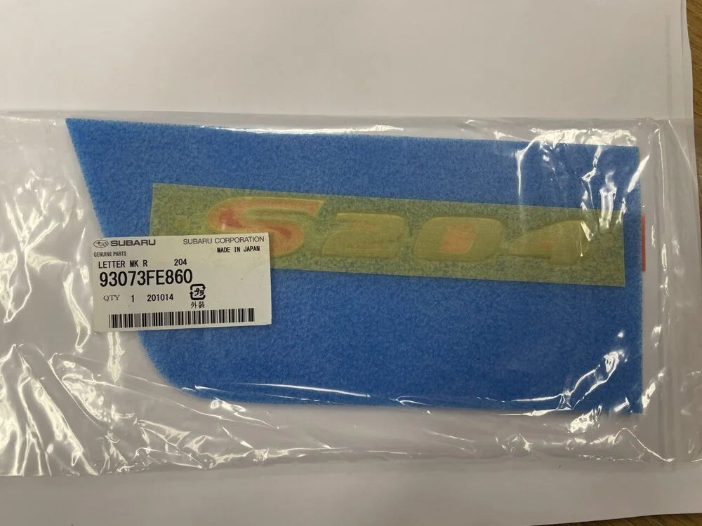93073FE860 Subaru S204 Rear Boot Badge