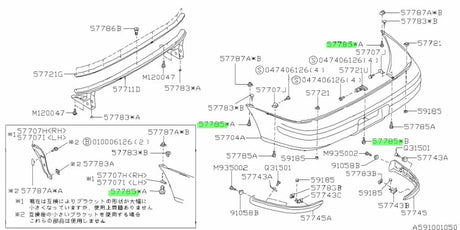 57718FA010 Subaru Rear Bumper Fixing Bolt