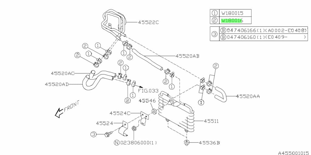 909180016 Subaru Oil Cooler Hose Clamp 2002-2007
