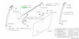 62301FA030 Subaru Front Door Window Weather Strip L/H 1992-2000