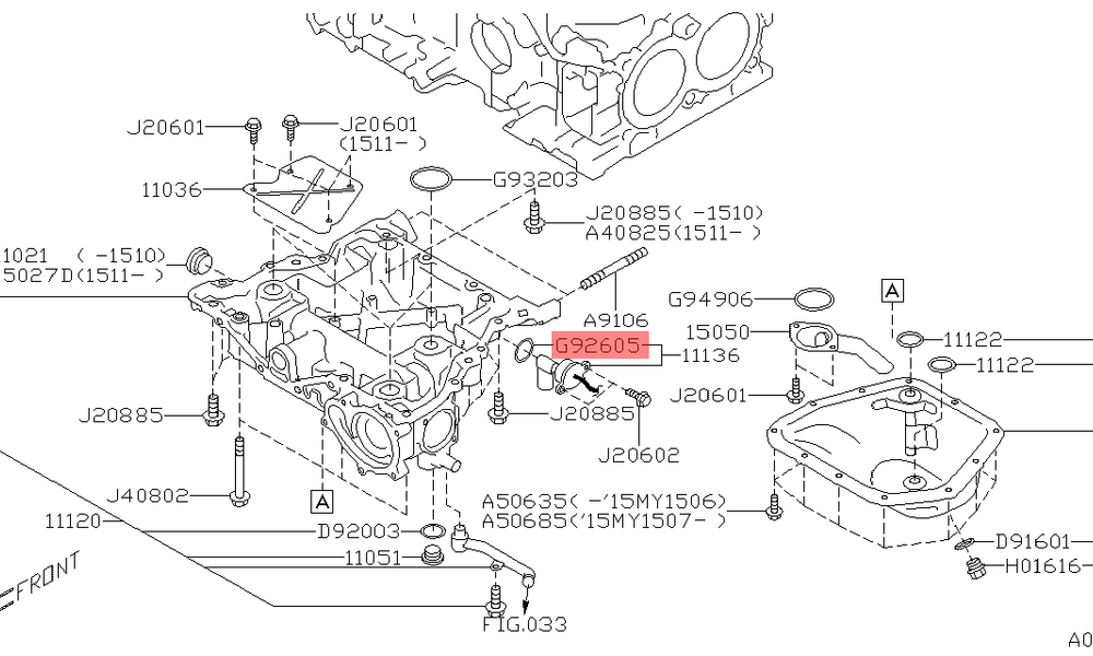 806926050 Subaru Engine Oil Level Sensor O Ring 26.7x3.1