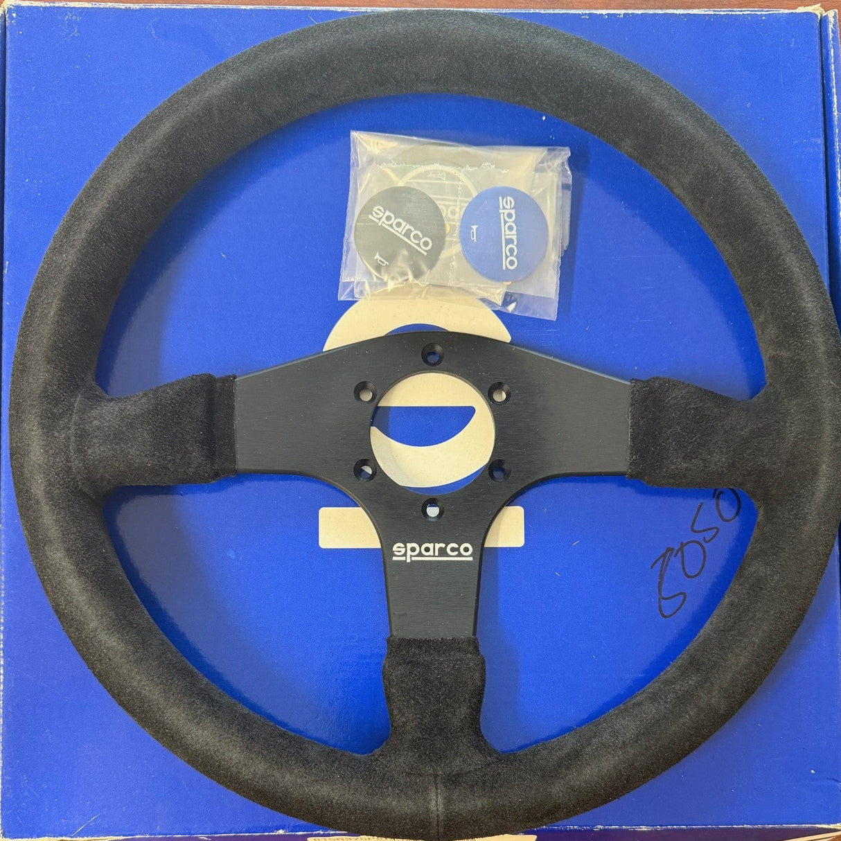 Sparco 375 Suede Steering Wheel 350mm 015R375PSN