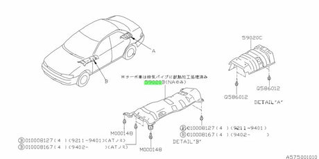 010008127 Subaru Exhaust & Heat Shield Bolt