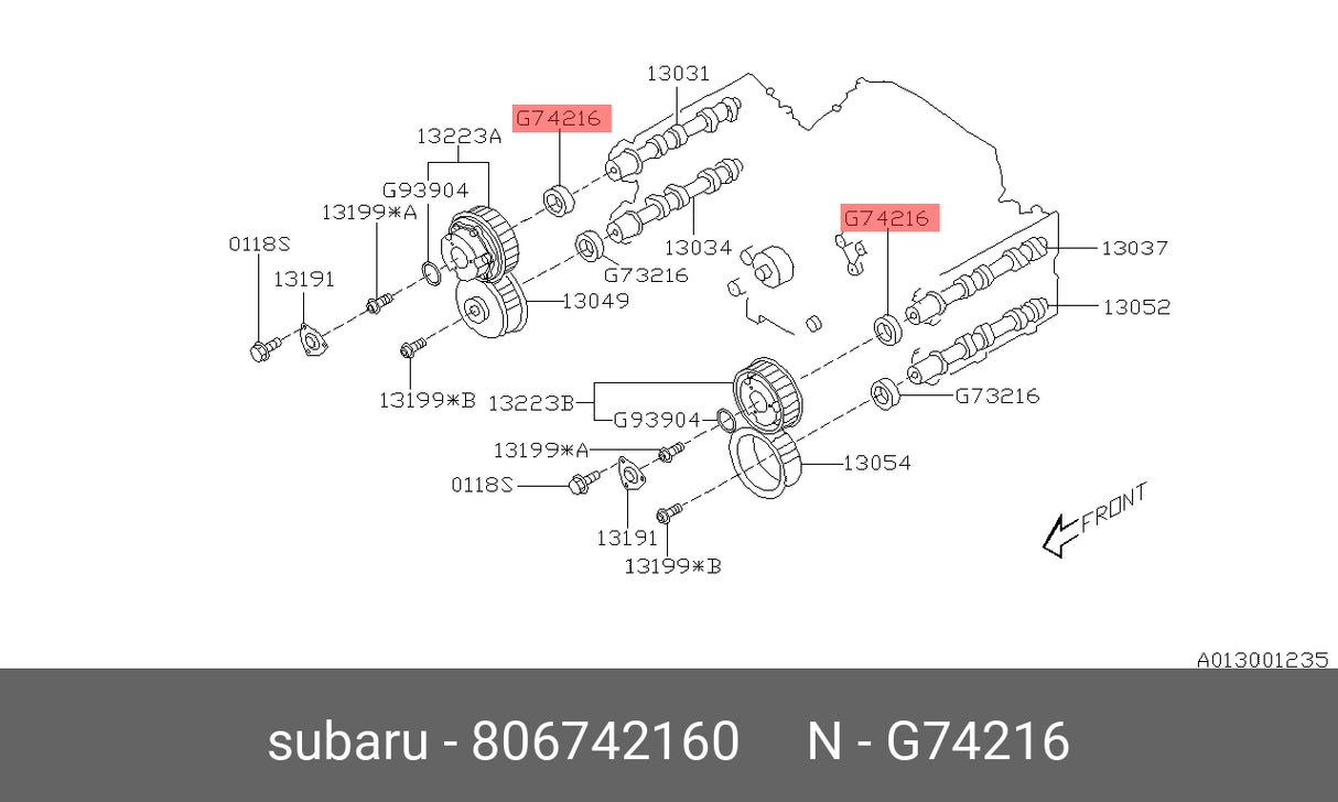 806742160 Subaru Inlet Oil Camshaft Seal AVCS 42x55x8