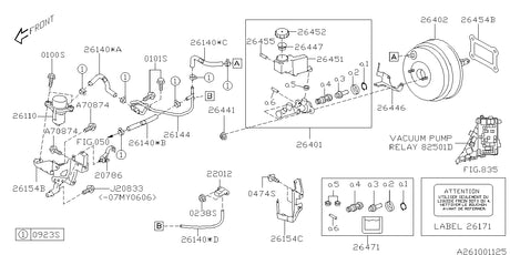 725042000 Subaru Brake Servo Boost Gasket Up to 2014