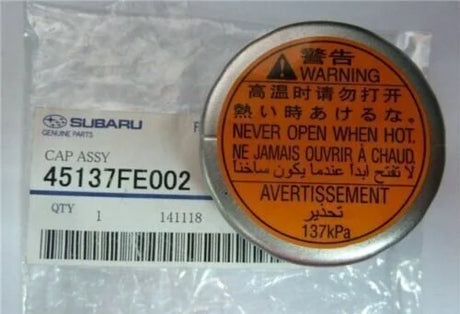 45137FE002 Subaru Radiator Cap 1.3 Bar (137kpa) 2002 Onwards
