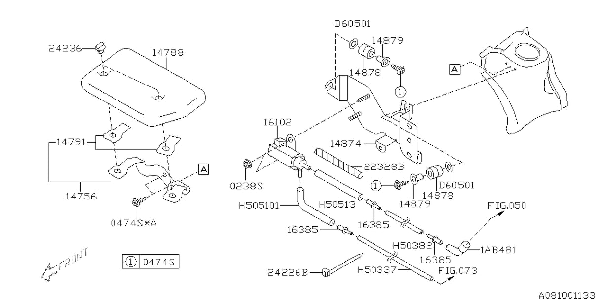 803605010 Subaru Solenoid Valve Bracket Soft Clip 2001-2007