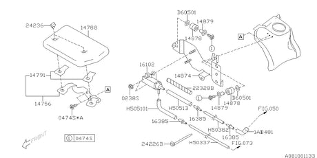 803605010 Subaru Solenoid Valve Bracket Soft Clip 2001-2007
