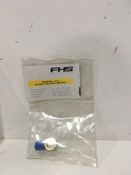 76776M1204S Subaru Single Banjo 12mm Bolt - Jic Male Mild Steel