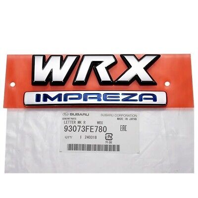 93073FE780 Subaru WRX Impreza Boot Badge (Blue) 2000-2007