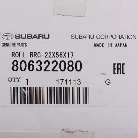 806322080 Subaru Roller Bearing Gearshift 5MT 22x56x17
