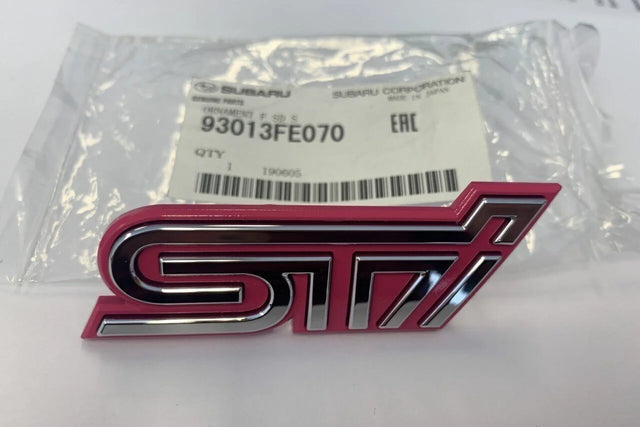 93013FE070 Subaru Pink STI Badge Front Grille 2001-2004
