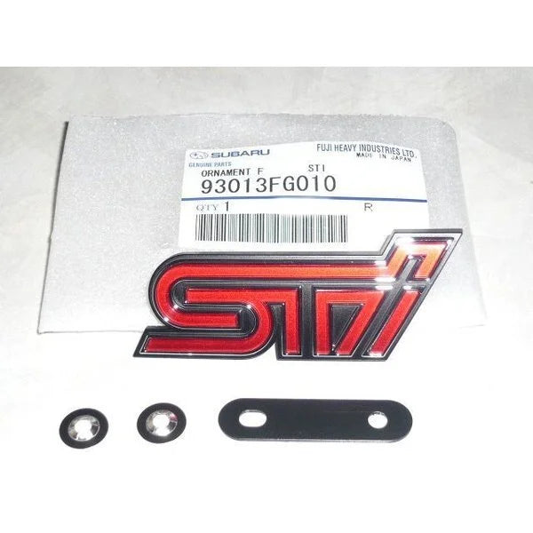 93013FG010 Subaru Red STI Front Grille Badge 2008-2010