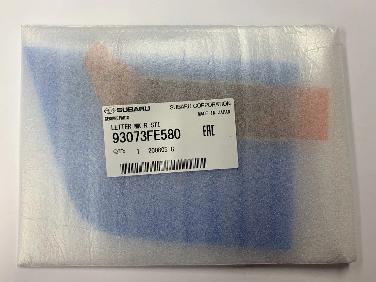 93073FE580 Subaru Pink STI Boot Badge 2004
