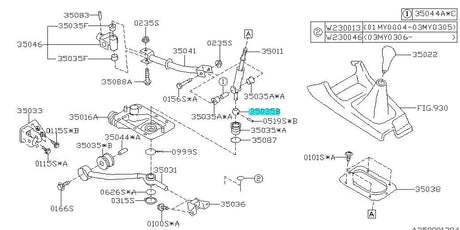733146310 Subaru Gear Lever Bush 6MT