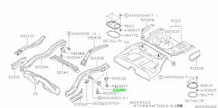 52153FA100 Subaru Rear Chassis Leg Tie Down Hook L/H 1992-2007