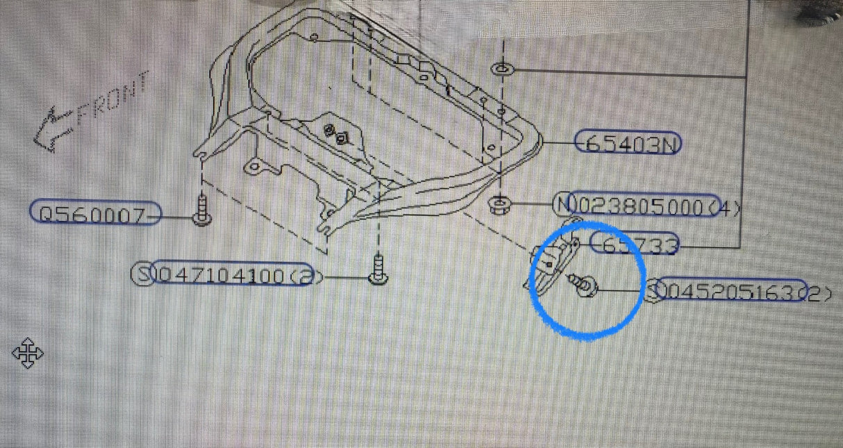045205163 Subaru Roof Vent Screw